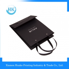 Huake Printing Bolsa de papel negra linda linda linda atractiva del regalo de las compras más baratas profesionales