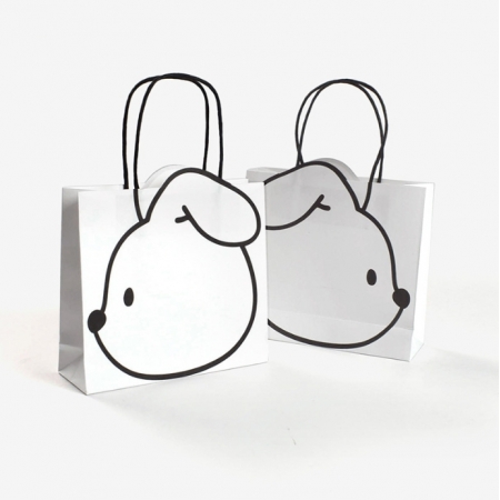 Custom Paper Bags With Logo Packaging Gift Rabbit Kraft Bag 