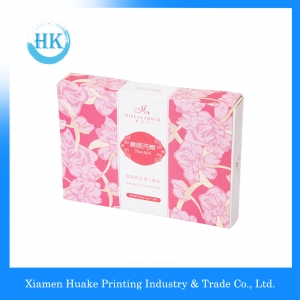 Papel de imprenta rosa, caja de regalo de lujo, embalaje 