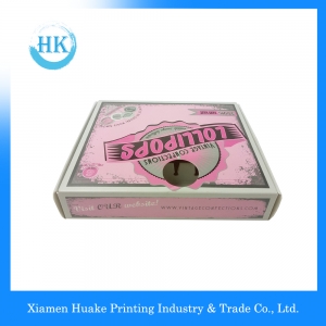 Maquillaje rosa caja de papel de embalaje con Spot UV 