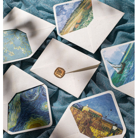 Retro oil painting printing paper envelope gift card 