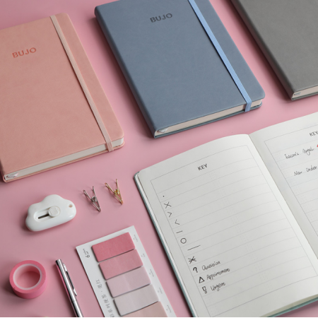 Moleskine Embossed Notebook Leather Journals Diary Planner Pink 