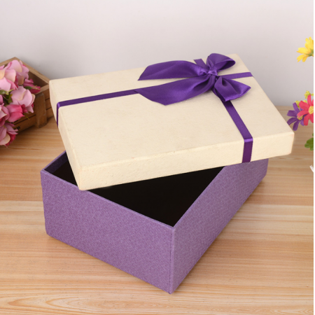 Custom Luxury Lid And Base Box Packaging Boxes For Clothing Purple Box 
