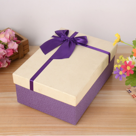 Custom Luxury Lid And Base Box Packaging Boxes For Clothing Purple Box 
